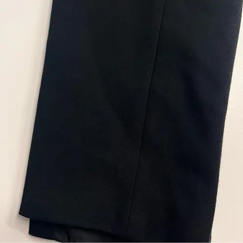 Karen Millen Imperfect Black Knee-Length Pencil Skirt zipper pockets back slit