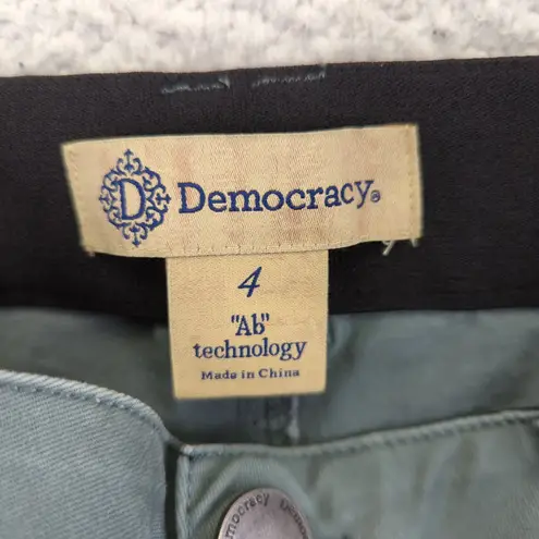 Democracy Cargo Pants Women Size 4 Olive Green "Ab" Technology Cotton Blend