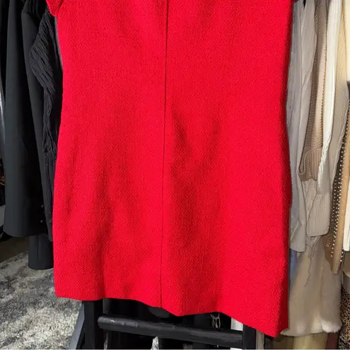J.Crew Factory Tweed Dress with Jewel Buttons in Classic Cardinal New $128 Red Size 10