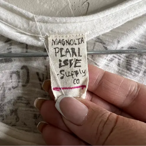 Magnolia Pearl Off White The Dylan Long Sleeve Distressed T-Shirt Maxi Dress