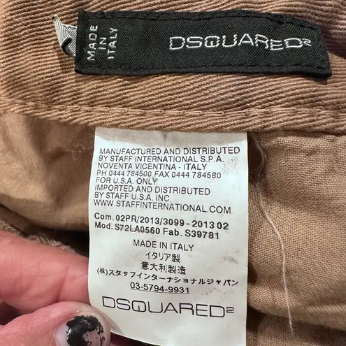DSQUARED2 Brown Chinos Casual Wear women’s size 40 made in ITALY