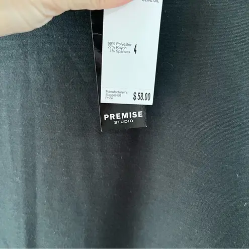 Premise NWT Pencil Skirt Dark Gray Size 4 Oakland Olive Oil Stretch