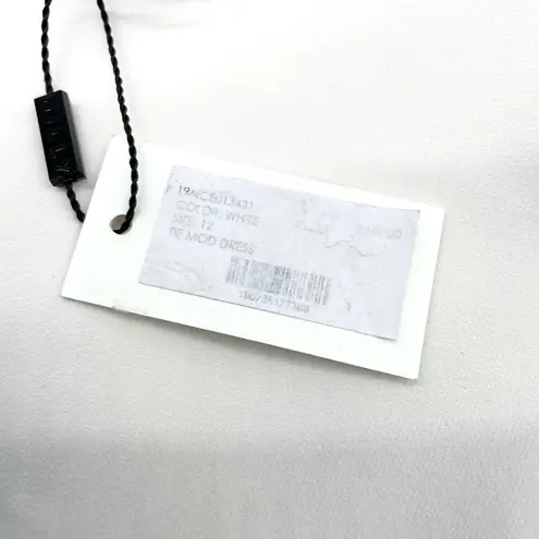 Milly NEW Womens 12 Tie Mod Dress White Cold Shoulder Wedding Bridal Elopement