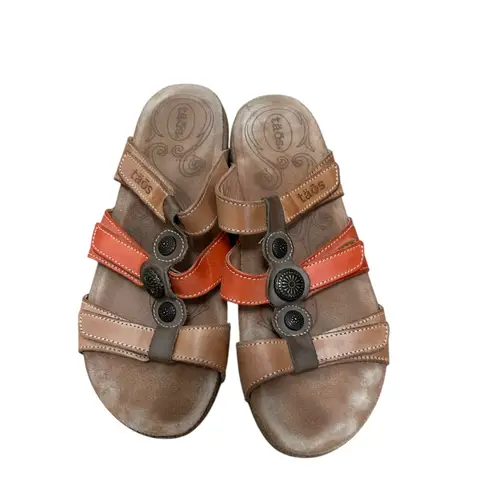 Taos Prize 3 Triple Strap Slides Sandals Sz 8