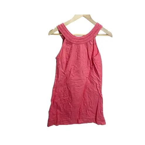 Gap  Tank Dress Womens Size Small Pink 100% Cotton Sleeveless Halter Neck Summer