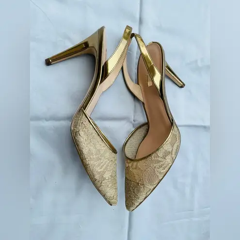 Guess Elegant Gold Lace Women’s Heels