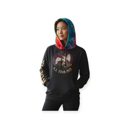 Lauren Moshi Rare: ♫ Melanie Led Zeppelin Crystal Pullover Hoodie ♫ Onyx Rainbow