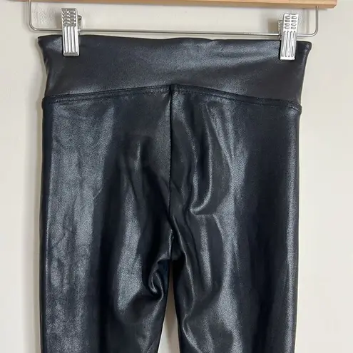 Spanx  Faux Leather Side Stripe Leggings Black Size XS