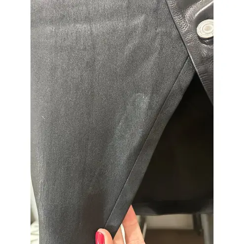 RTA Jolene Lamb Leather Pencil Skirt Wicked Black Womens Size 4