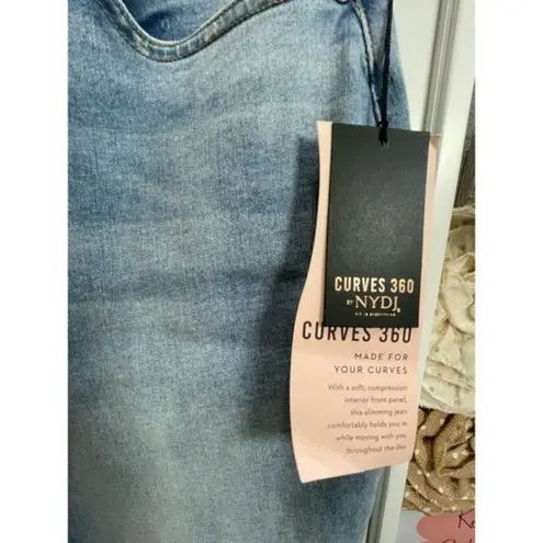 NYDJ NWT Curves 360ā Slim Straight Ankle Jeans w/ Side Slits Light Wash Size 8