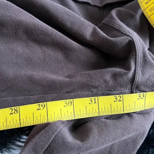 Brown Fold Over Flare Leggings, Y2K 2000s Lounge Yoga Pants Soft Stretchy Small