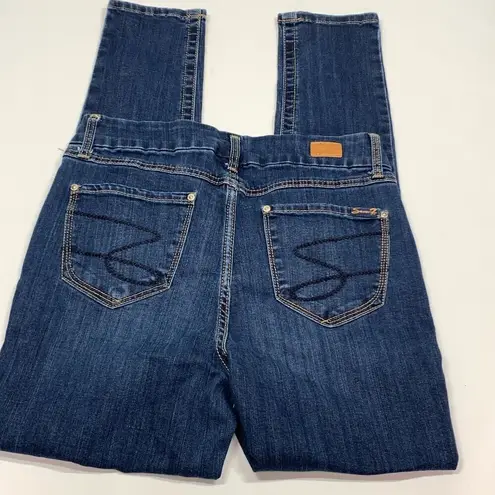 Seven7 Women's Denim Five Pocket Tummy High Rise Skinny Jeans Blue Size 10