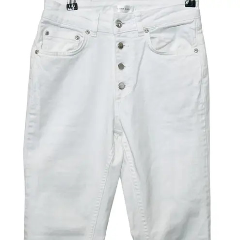 ANINE BING Frida Skinny Jeans Women’s 25 White Stretch Denim Button Fly