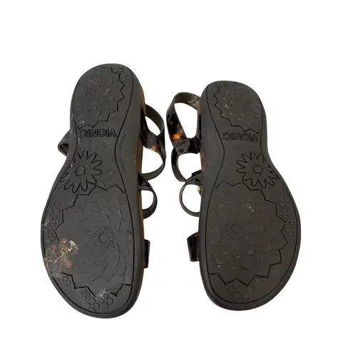 Vionic Womens Sandals Size 8 Amber Brown Pattern TVW1275