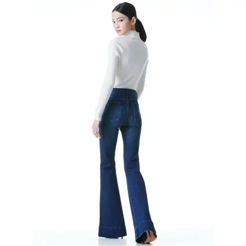 Alice + Olivia  Beautiful High Rise Bell Jeans in Love Train Size 24