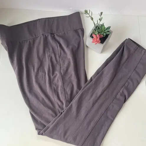 LOGO By Lori Goldstein Leggings Womens Pants Size XS Gray Side Panel Stripe