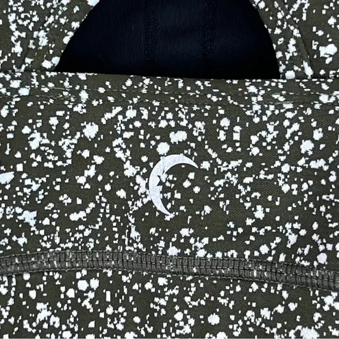 Zyia Size Small Active Olive Green & White Sports Top Bra