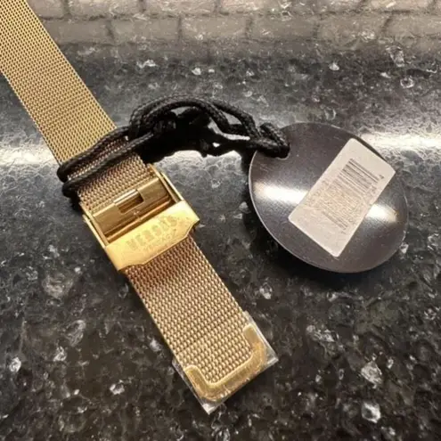 NWT VERSUS VERSACE Brick Lane Gold Mesh 34MM Stainless Steel Bracelet Watch