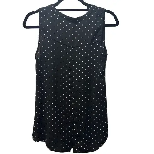 A pea in the pod  Maternity Size Small Polk-a-dot Black Sleeveless Tank Shirt Top