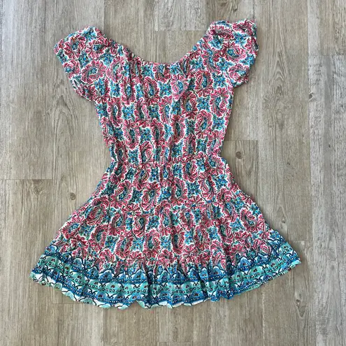 Love Reign Womens Multicolor Printed Mini Dress - L