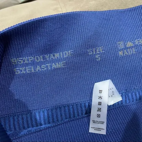 Varley Quincy Navy Leopard Seamless Compression Active Leggings Athleisure Sz S