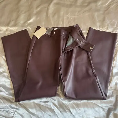 Meshki Laurette Faux Leather Straight Leg Pants