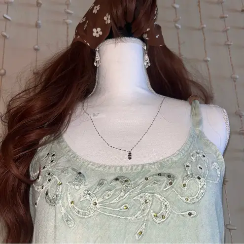 Raya Sun Mint Green Small Sundress Boho Chic Costal Cowgirl