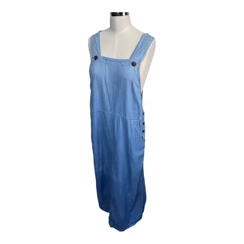 FROXX Chambray Denim Overall Dress Cottagecore Y2K Grunge Adjustable Women's L Blue Size L