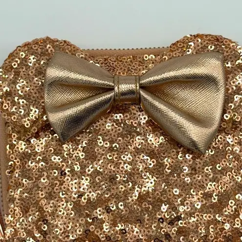 Lounge Fly Disney Rose Gold Sequined Minnie Mouse Wallet with Ears