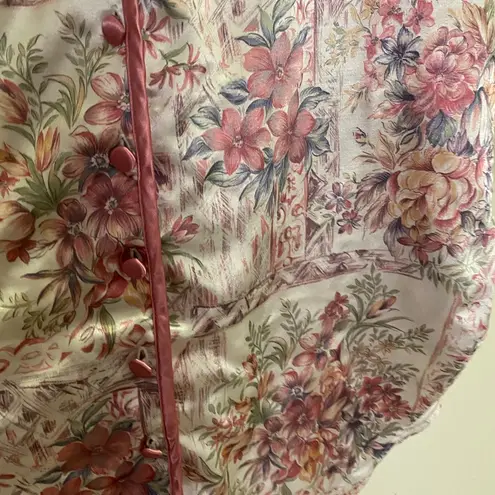 Vintage Kathryn Sleep Shirt Dress Pink Floral Pink Floral L Large Bust 40”