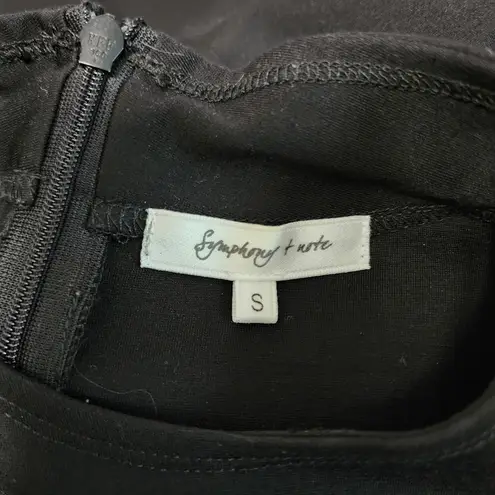 Symphony & Note black sleeveless knit sheath dress size