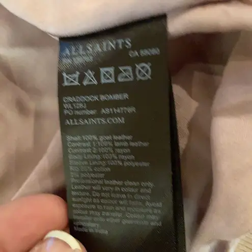 All Saints | Craddock Suede Bomber Jacket Size 00