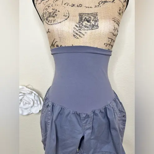 Motherhood Maternity NTM: Darker Gray Cargo Style Over the Belly Shorts Sz XL