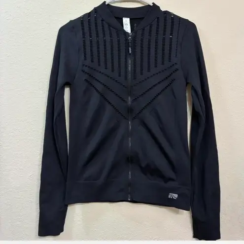 Marika Sport Marika Women’s Black Laser Cut Full Zip Jacket Small Lightweight Activewear Top
