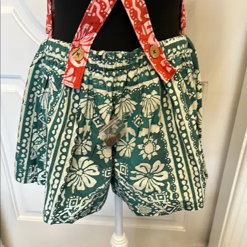 Free People  Romper Shortalls Overalls Boho Print NWOT - Image 8