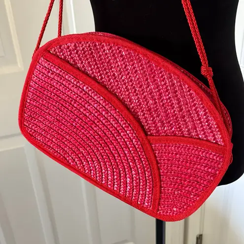 Unique Vintage Lesco Vintage Bold Cherry Red Crossbody Bag