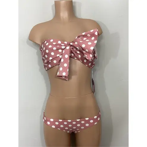 PilyQ New. Milly Dot bikini set. D-cup/M-bottom. MSRP $169