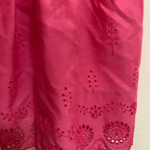 Womens Hot Bubblegum Pink Eyelet Tank Top XL Bust 40” 42” 44” Beach Barbie