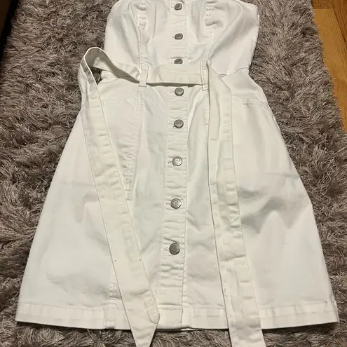 SO White Jean Button-Up Sun Dress -  Brand size XS
