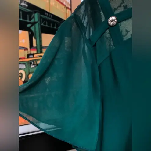 Liz McCoy Woman 3X Elegant Teal Women's Top EUC! Green