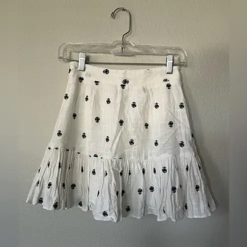 A loves A White Floral Embroidered Mini Skirt Women’s Size 0