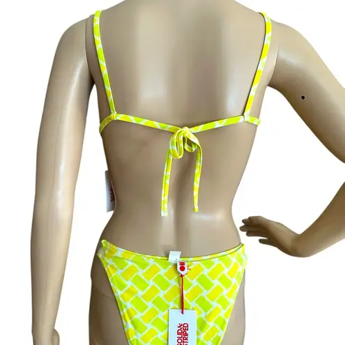 Solid & Striped Yellow & Green The Tasha Pineapple Tile Bikini Set XS