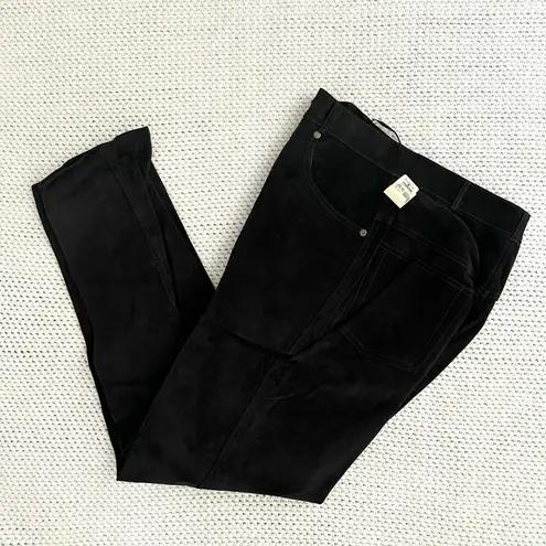 Contrasts Vintage Deadstock Black Leather High Rise Straight Leg Pants 11 Korea