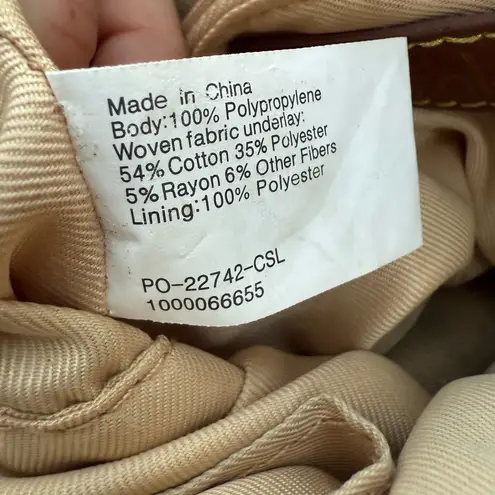 The Sak Brown Golden Crocheted Woven Tasseled Bucket Bag Medium Sized