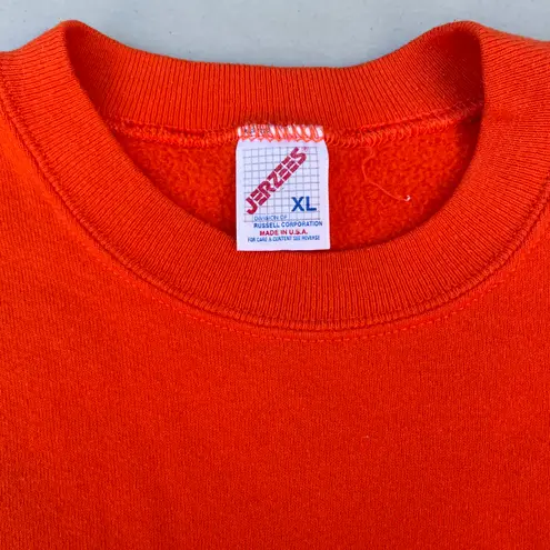 Jerzees Vintage 90s  Orange Blank Crewneck Sweater