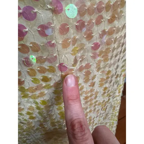 Saylor NWT Khoudia Sequined Halter Maxi Dress Pink Champagne Sz S $363