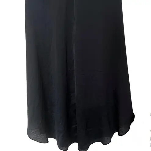 Rachel Rachel Roy Black Dress High Keyhole Neckline Halter Top Flowy Midi 14