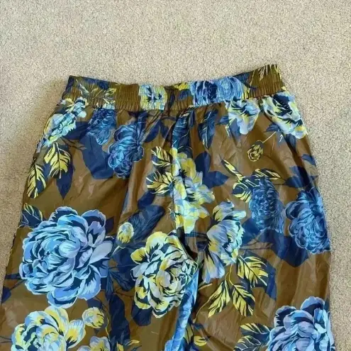 Aerie NWT  Offline Chillside Floral Ski Pants Brown & Blue Snow Outdoor Size L