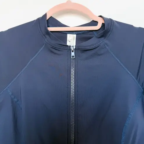 NWT Sea Level Swim Essential Long Sleeved One Piece Swimsuit Navy Blue Size 6