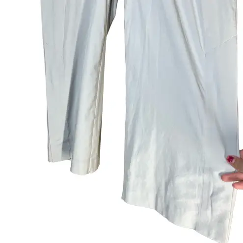 Athleta  Tribeca Light Blue High Waisted Front Pockets Wide Leg Crop Pants 8 Tall